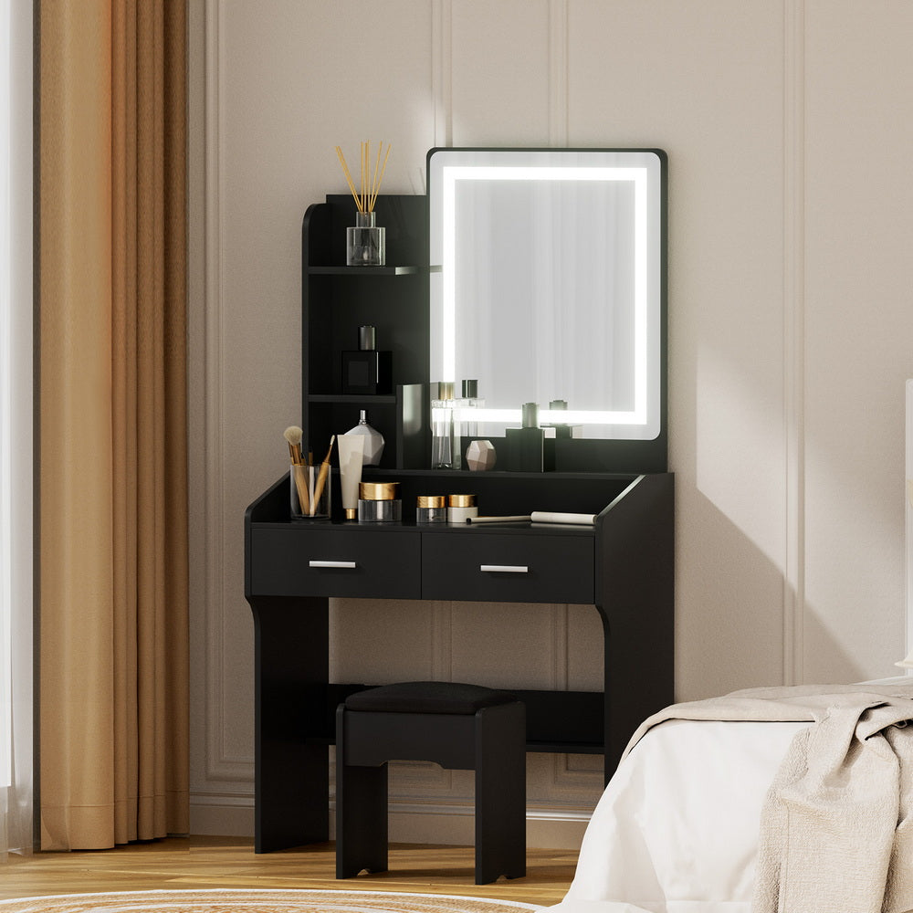 Dressing Table Set Stool Led Doria