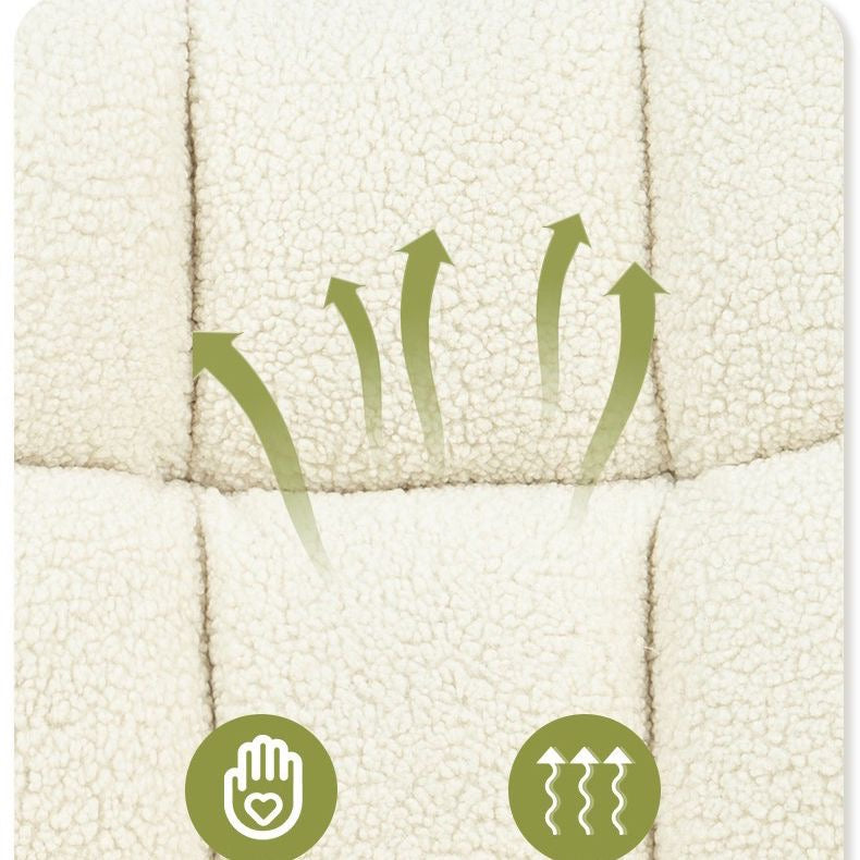 Luxurious Sherpa Fabric Lounge Chair with Ottoman