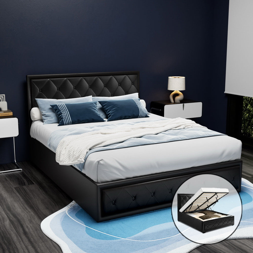 Bed Frame Queen Size Gas Lift TIYO