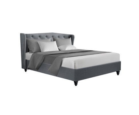 Artiss Bed Frame Queen Size Grey PIER