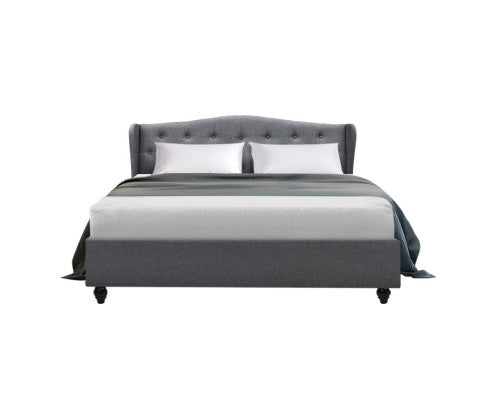 Artiss Bed Frame Queen Size Grey PIER