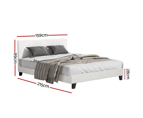 Bed Frame Queen Size Boucle NEO