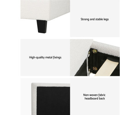 Bed Frame Queen Size Boucle NEO