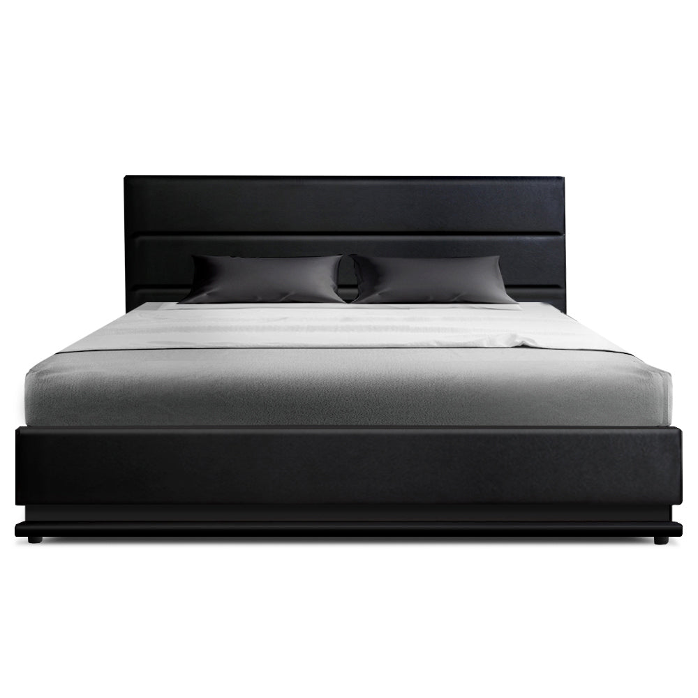 King Size LED Gas Lift Black LUMI
