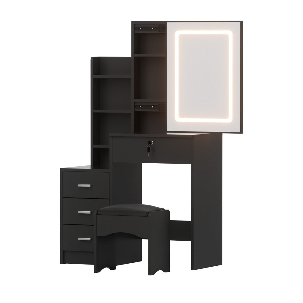 Dressing Table Vanity Desk Set Stool Led