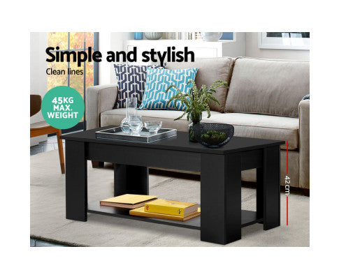 Artiss Coffee Table Lift-top Coffee Table White
