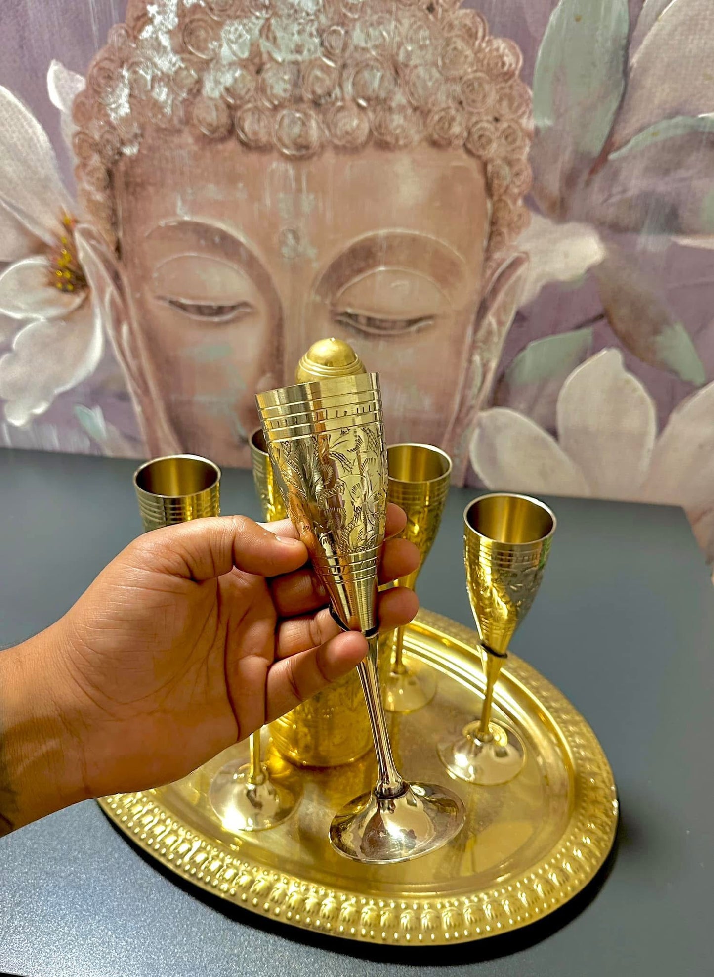 Premium Complete Brass Wine Set