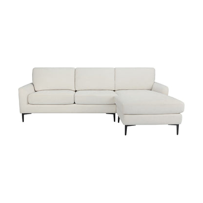 Modern L-Shaped Chenille Fabric  Sectional Sofa with Reversible Chaise