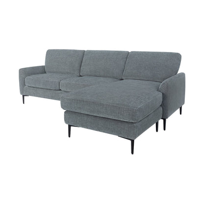 Modern L-Shaped Chenille Fabric  Sectional Sofa with Reversible Chaise