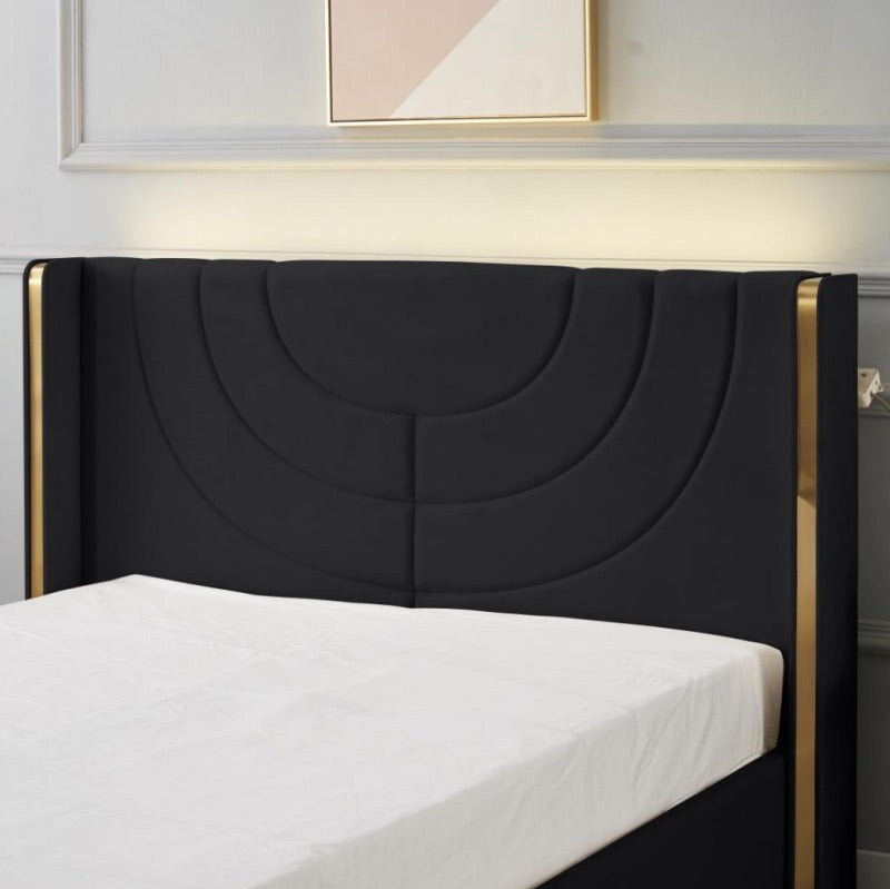 Kmna Bed Frame – LED 2 Drawers Storage and 34cm latex zone mattress