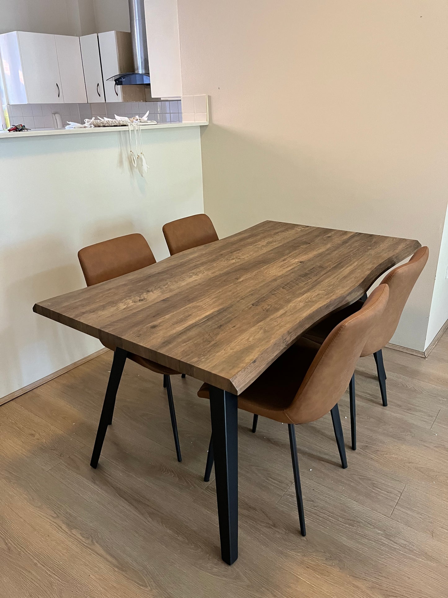 Wooden Dining Table Set – 150cm (Includes 4 Chairs)