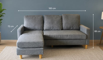 Modern Linen Fabirc Corner Sofa