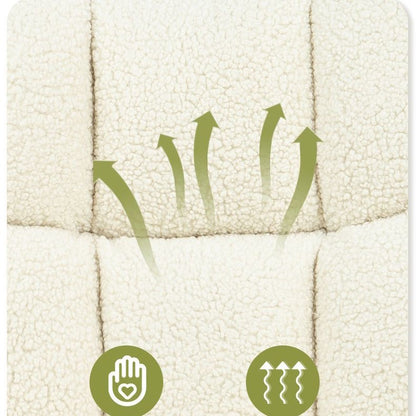 Luxurious Sherpa Fabric Lounge Chair with Ottoman