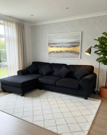 Corduroy Fabric Sectional Sofa – Extra Large 285cm