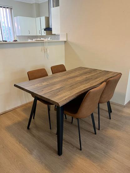 Wooden Dining Table Set – 150cm (Includes 4 Chairs)