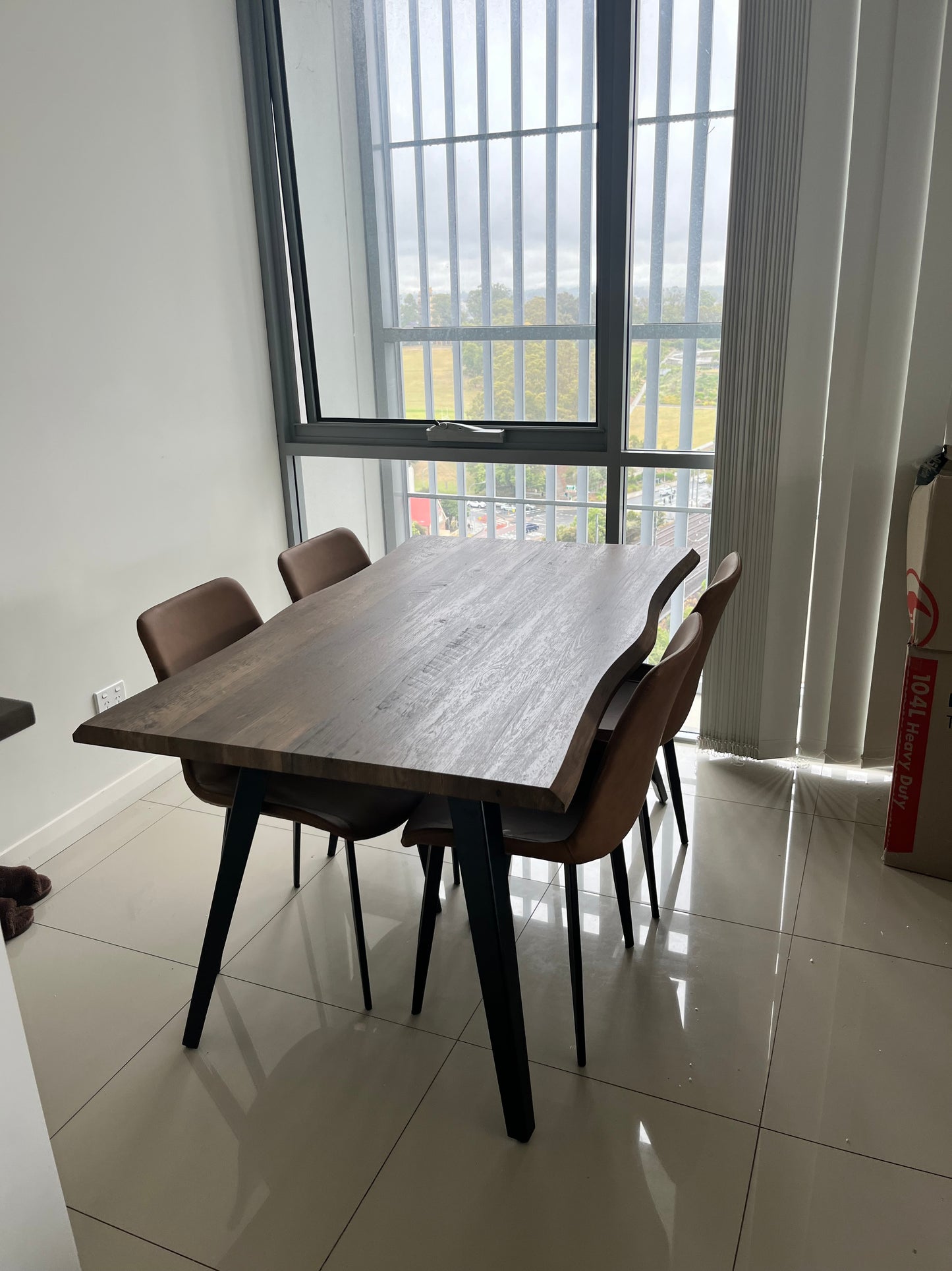 Wooden Dining Table Set – 150cm (Includes 4 Chairs)