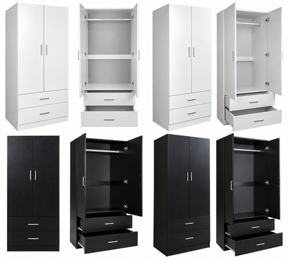 2 Door 2 Drawer Wardrobe