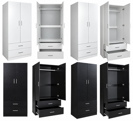 2 Door 2 Drawer Wardrobe