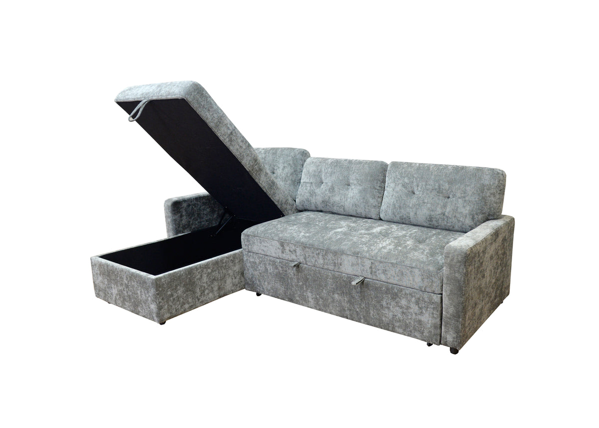 Large 4 Seater L-Shape Sofa Bed with Storage – Pull-Out Bed