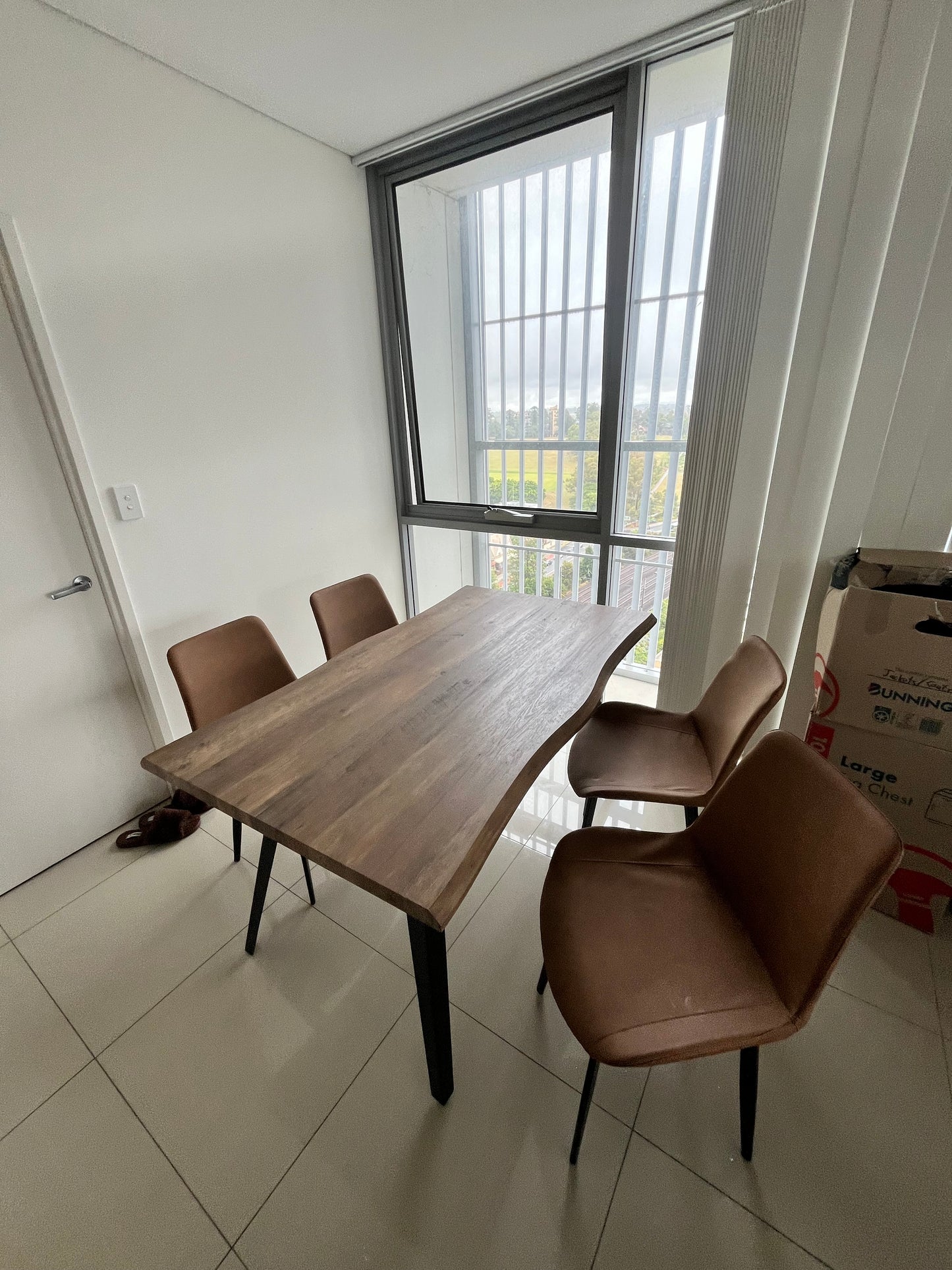Wooden Dining Table Set – 150cm (Includes 4 Chairs)