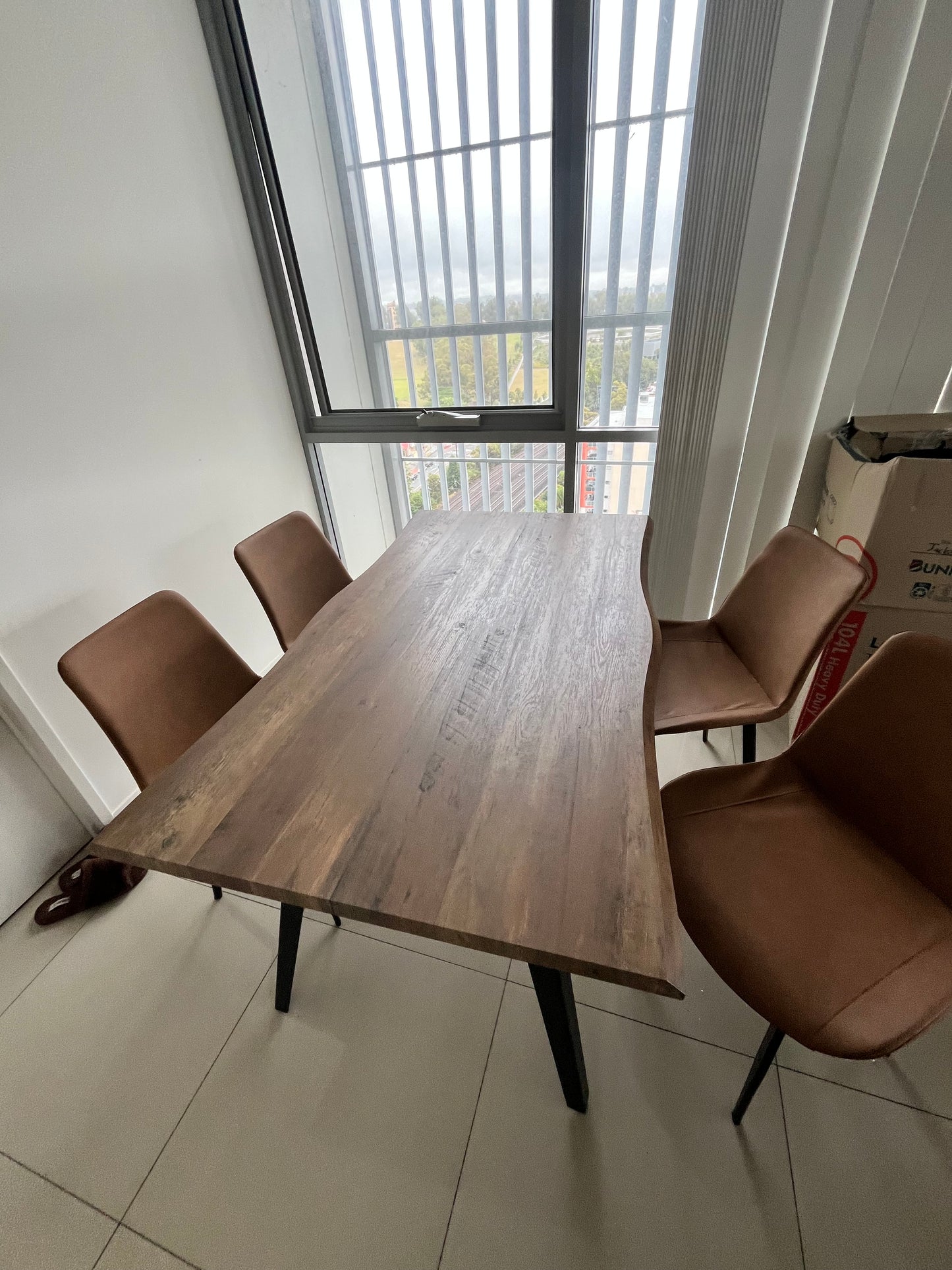 Wooden Dining Table Set – 150cm (Includes 4 Chairs)
