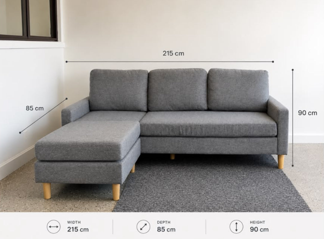 Modern Linen Fabirc Corner Sofa