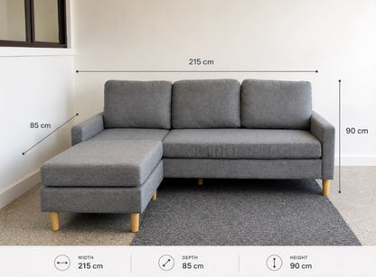Modern Linen Fabirc Corner Sofa