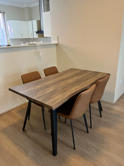 Wooden Dining Table Set – 150cm (Includes 4 Chairs)