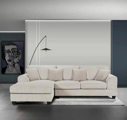 Corduroy Fabric Sectional Sofa – Extra Large 285cm