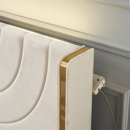 Kmna Bed Frame – LED 2 Drawers Storage and 34cm latex zone mattress