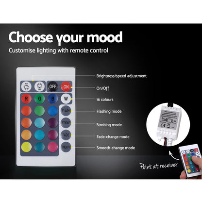 Bed Frame Queen Size LED Gas Lift LUMI