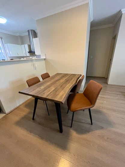 Wooden Dining Table Set – 150cm (Includes 4 Chairs)