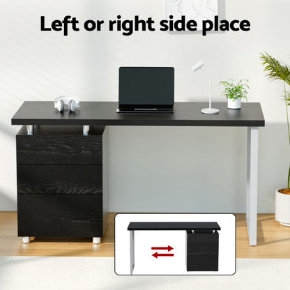 Computer Desk Drawer Black 140CM
