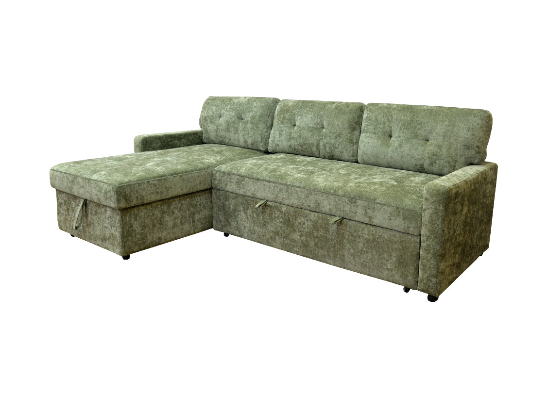 Large 4 Seater L-Shape Sofa Bed with Storage – Pull-Out Bed