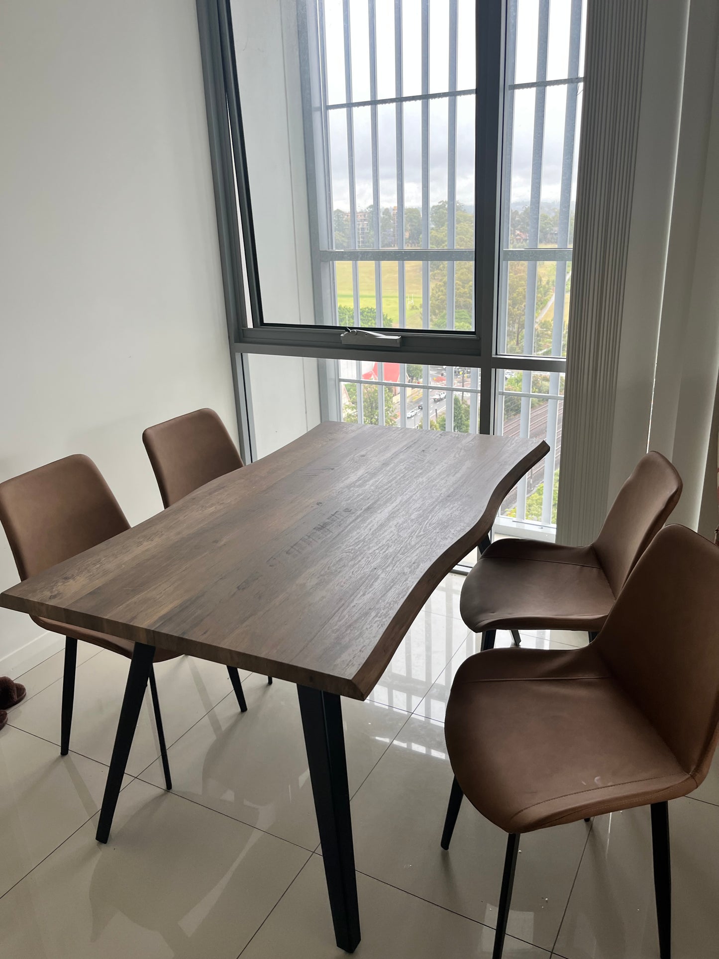 Wooden Dining Table Set – 150cm (Includes 4 Chairs)