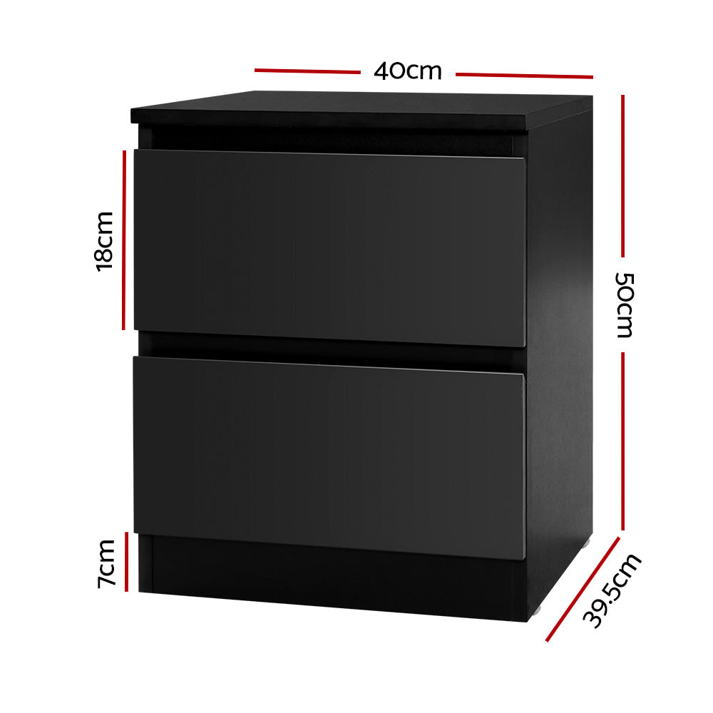 Bedside Table 2 Drawers - PEPE