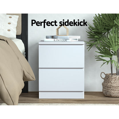 Bedside Table 2 Drawers - PEPE