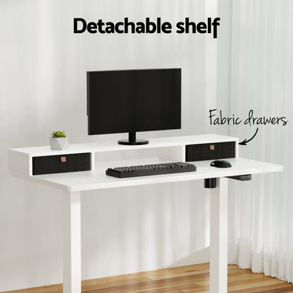Electric Standing Desk with Storage Shelf Drawer Office Table 120CM