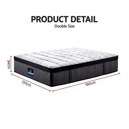 Double Size Gas Lift TIYO Bed Frame And  34cm Mattress Marc Series