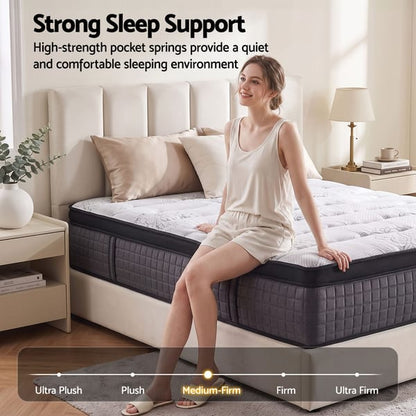 Double Size Gas Lift TIYO Bed Frame And  34cm Mattress Marc Series