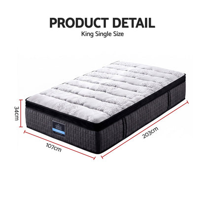 34cm Mattress 9 Zone Latex Foam King Single