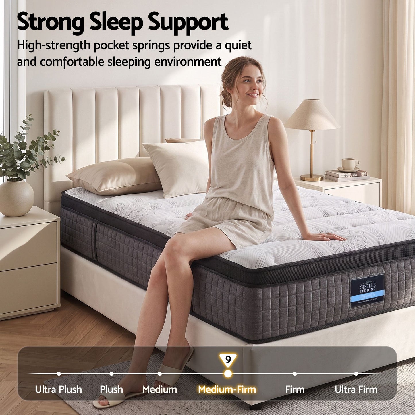 34cm Mattress 9 Zone Latex Foam King Single