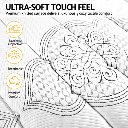 34cm Mattress 9 Zone Latex Foam King Single