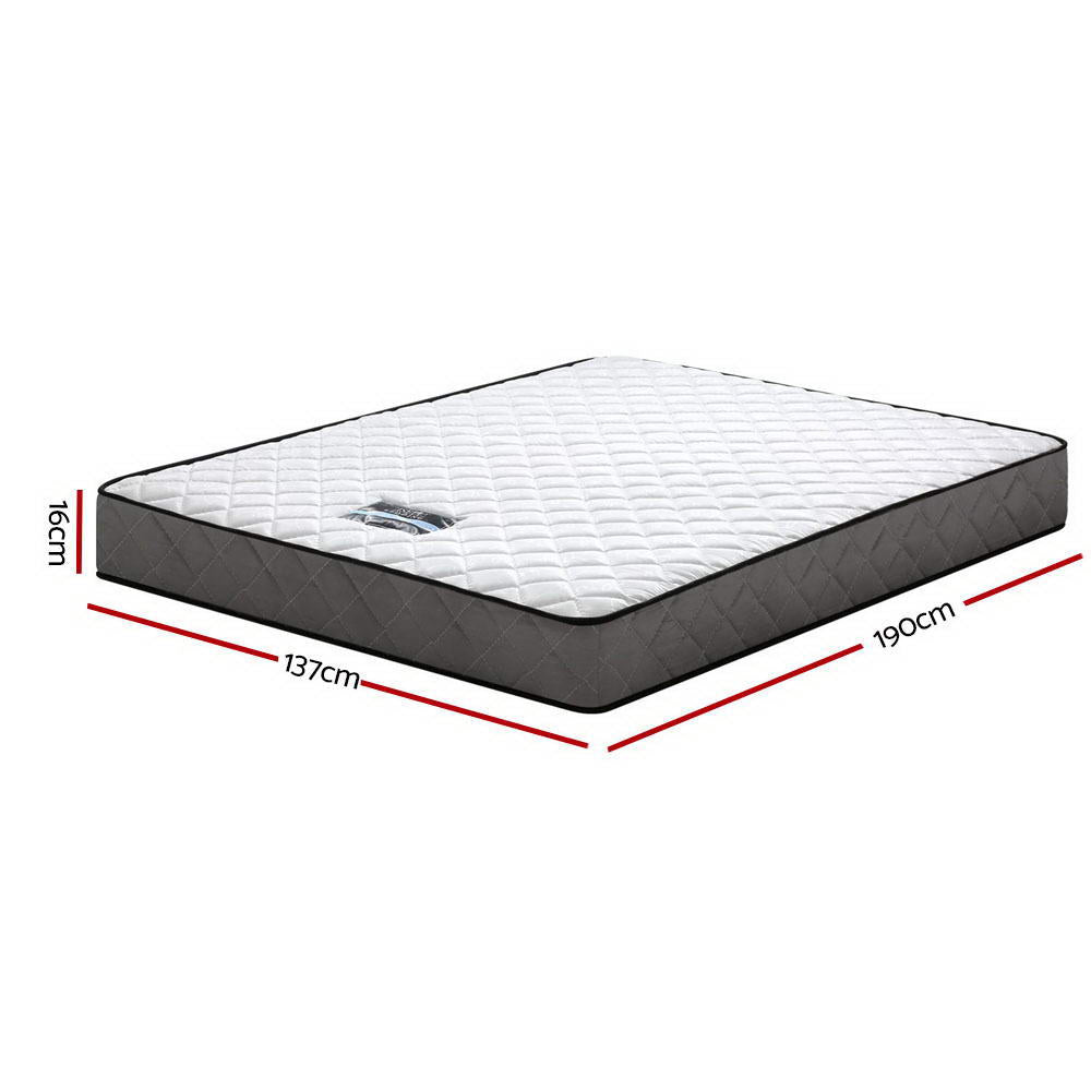 Bed Frame Double Size Grey NEO And 16cm Mattress