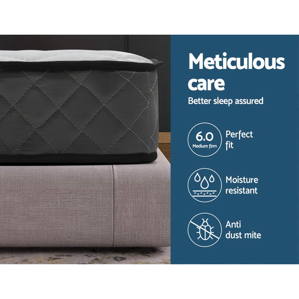 Bed Frame Double Size Grey NEO And 16cm Mattress
