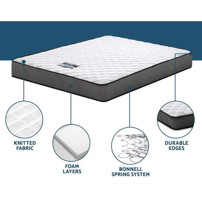 Bed Frame Double Size Grey NEO And 16cm Mattress