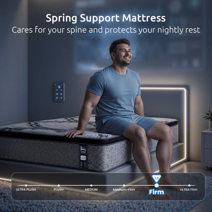 Levitex King Single Mattress 34 cm 5-Zone Pocket Spring with Latex & Memory Foam or Extra Lumbar & Shoulder Support