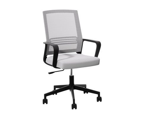 Artiss Mesh Office Chair Computer Gaming Desk Chairs Work Study Mid Back Grey