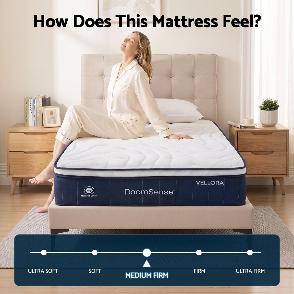 King Single Mattress , 30cm Medium Firm Hybrid Mattress with Latex Lumbar Support for Back Pain Relief , Pocket Spring Mattress King Single Size in a Box
