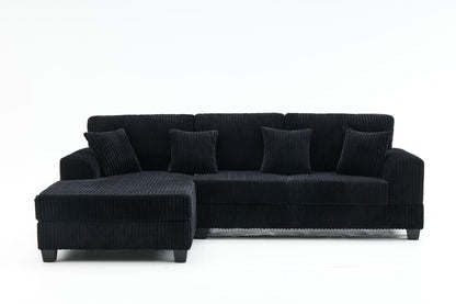Upgraded Corduroy Fabric Sectional Sofa – Extra Large 286cm